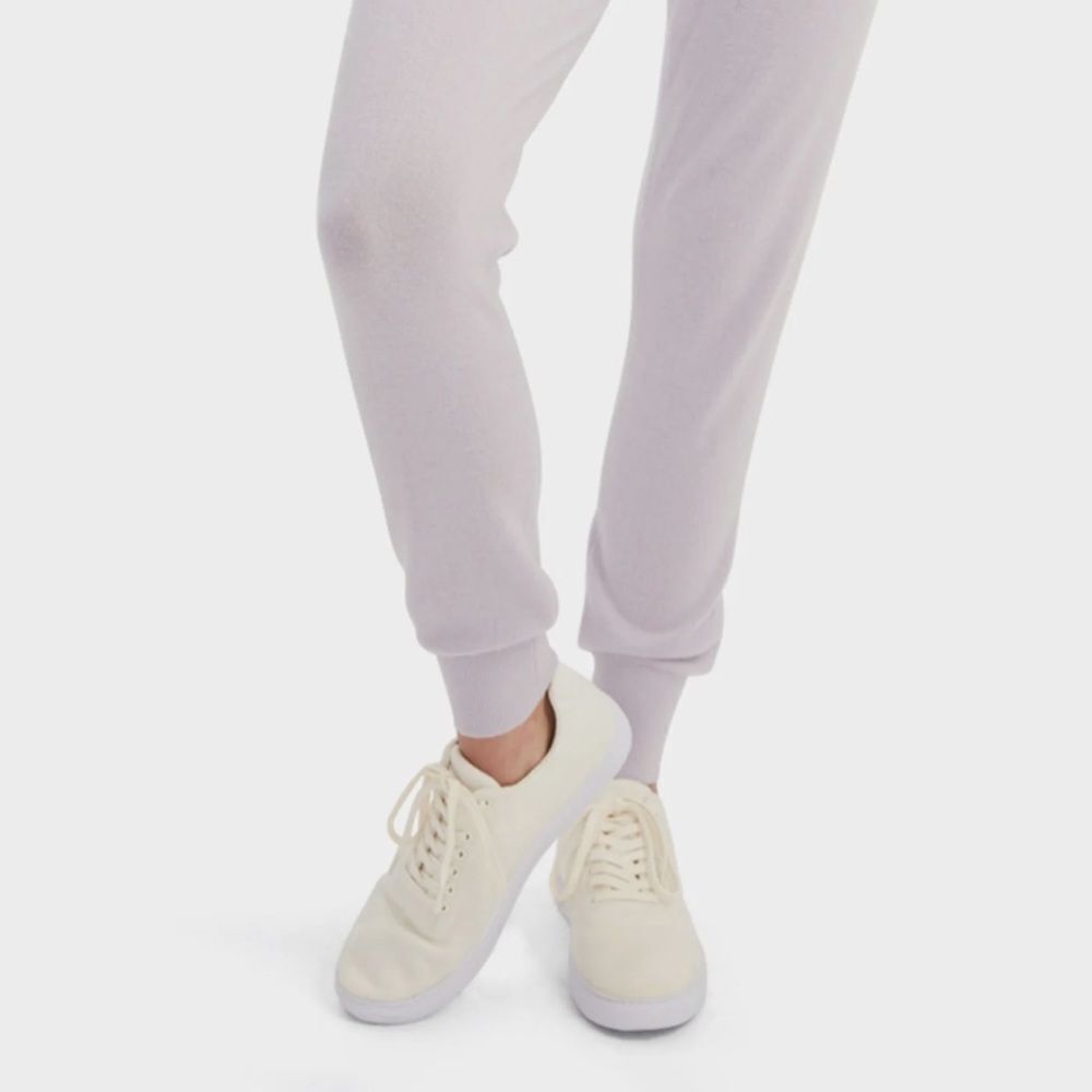 Naadam cashmere wool style sneakers in cream color